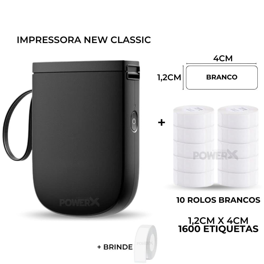 Impressora Térmica New Classic + 10 Rolos Adesivos